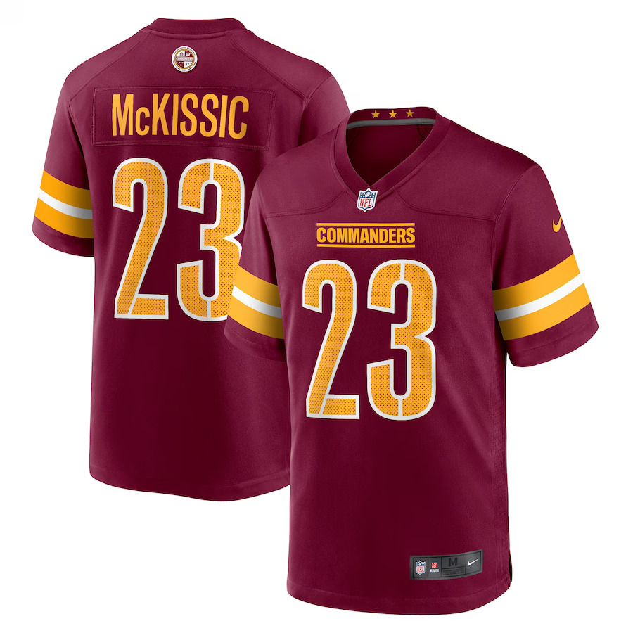 Men Washington Commanders #23 J.D. McKissic Nike Burgundy Game NFL Jersey